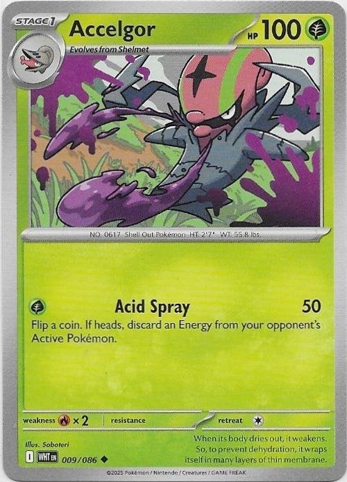 White Flare,  Accelgor [uncommon] 9/86, Verzenden, Nieuw, Losse kaart