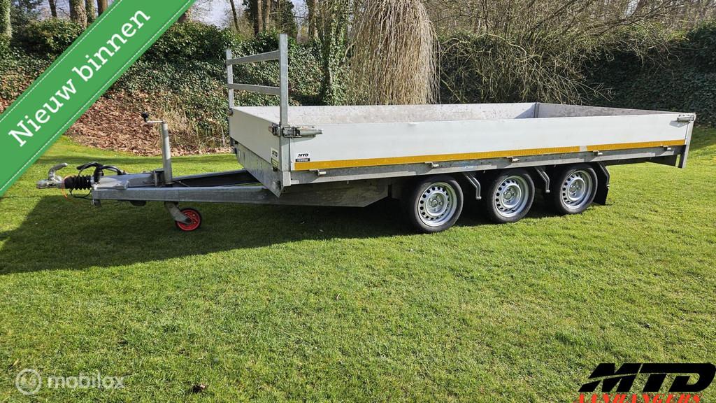 Eduard verlaagde multitransporter 3 asser 400x200 3500kg!, Auto diversen, Aanhangers en Bagagewagens, Gebruikt