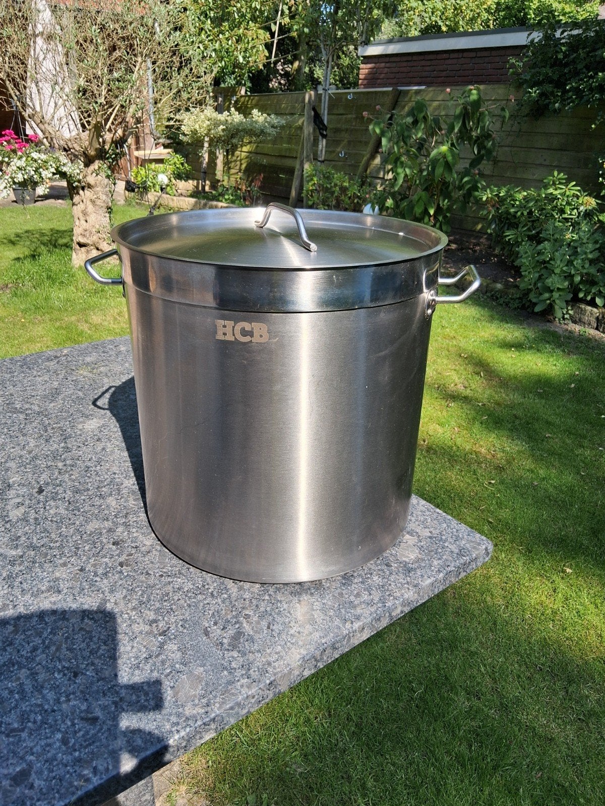 HCB Professionele Kookpan 33 liter - RVS, Ophalen, Zo goed als nieuw, Rvs, Kookpan of Snelkookpan