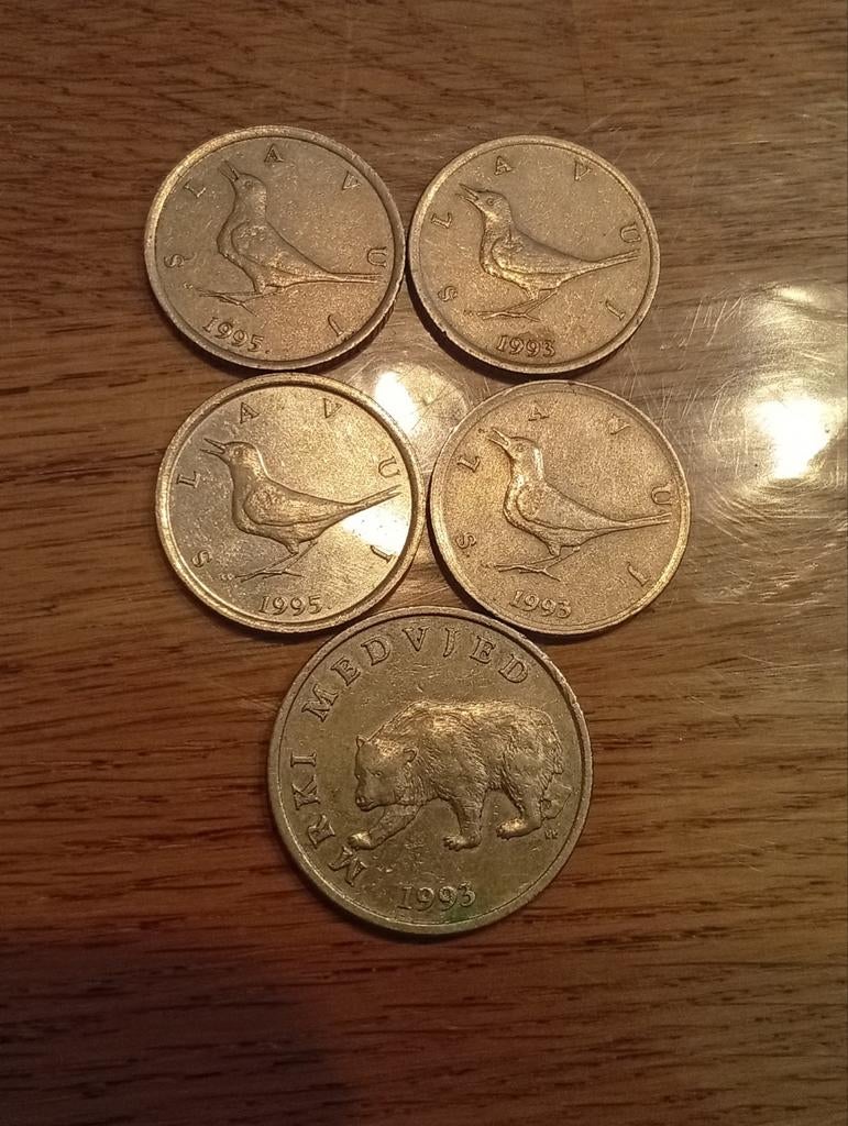 Kroatische Kuna munten - 1993 en 1995, Ophalen of Verzenden, Midden-Oosten