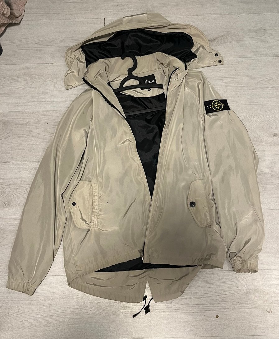 Stone Island Micro Reps Jas - Beige - Maat XXL, Ophalen of Verzenden, Gedragen, Overige maten, Beige