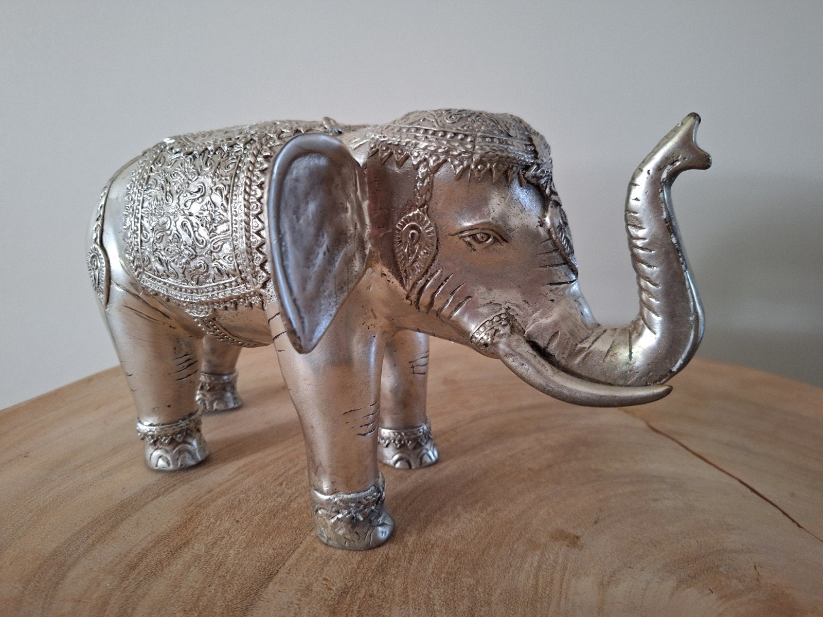 grote olifant verzilverd brons uit Thailand, Antiek en Kunst, Ophalen of Verzenden