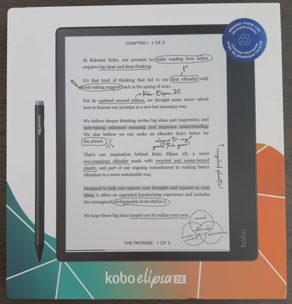 Kobo Elipsa 2E eReader met Stylus 2 + hoes amper gebruikt!!, Computers en Software, E-readers, Ophalen, Touchscreen, Zo goed als nieuw