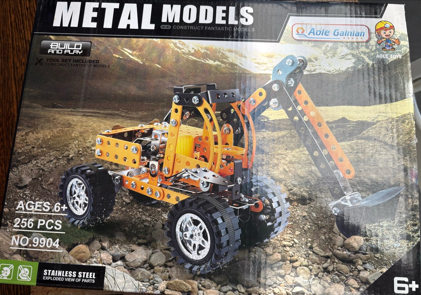 Metalen Bouwmodel Graafmachine - 256 Stuks, Ophalen, Zo goed als nieuw, Overige merken