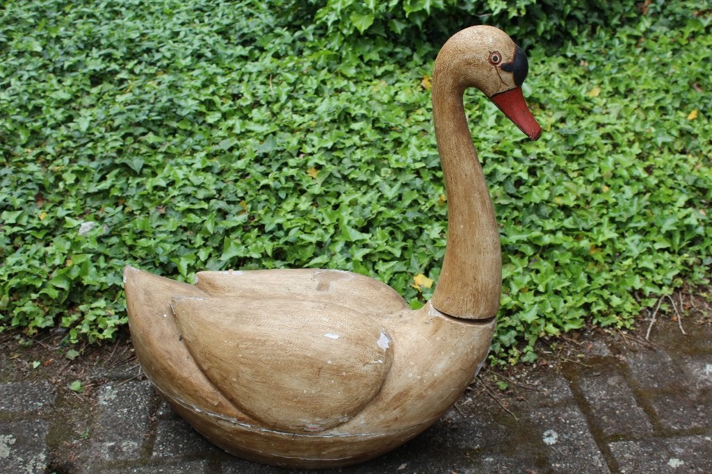 Massief houten eend - Woondecoratie - Grote eend., Ophalen