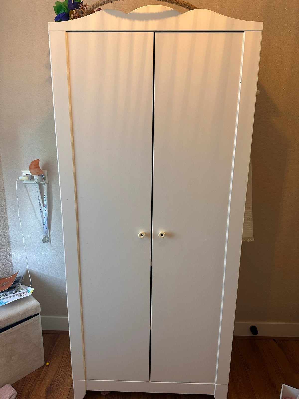 Witte kledingkast met hang- en legruimte SMÅGÖRA ikea, Ophalen, Gebruikt, 50 tot 100 cm, 150 tot 200 cm