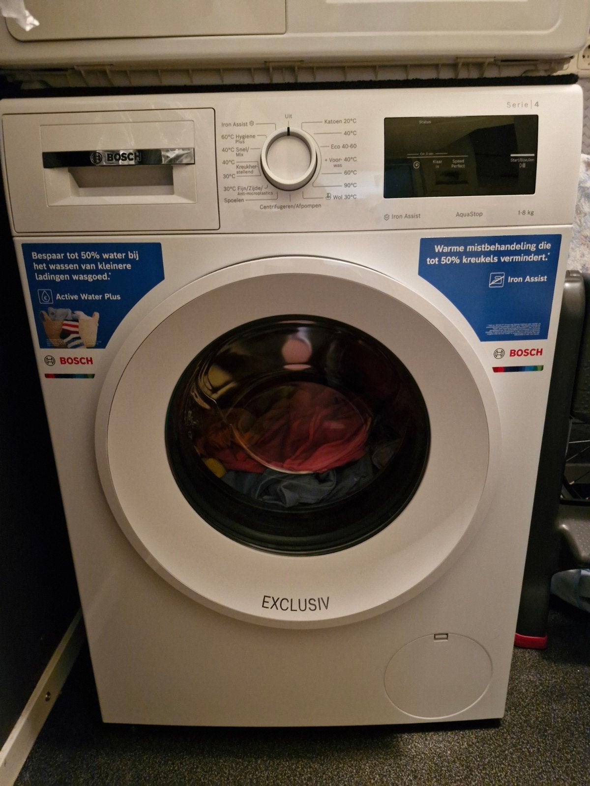 Bosch Serie 4 Exclusiv Wasmachine - 10 kg, Active Water Plus, 1200 tot 1600 toeren, Gebruikt, 10 kg of meer, Ophalen of Verzenden