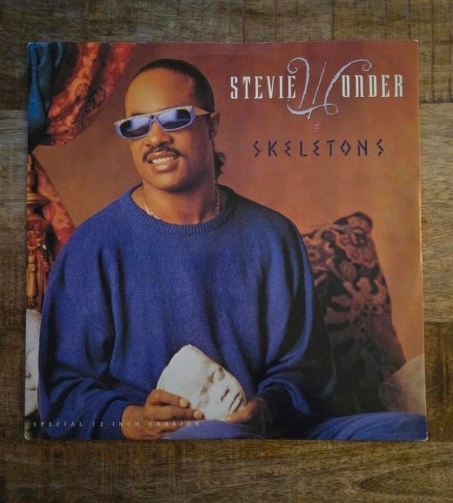 Lp maxi single stevie wonder skeletons, Cd's en Dvd's, Vinyl | R&B en Soul, Ophalen of Verzenden
