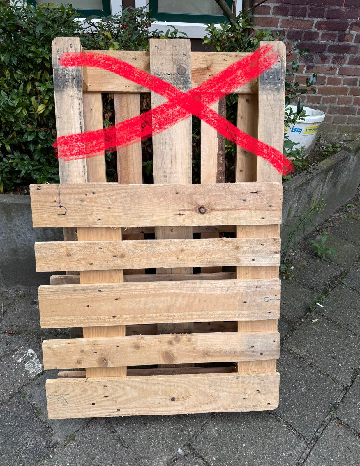 GRATIS HOUTEN PALLET   1 STUK, Ophalen, Zo goed als nieuw, Pallet, Minder dan 200 cm