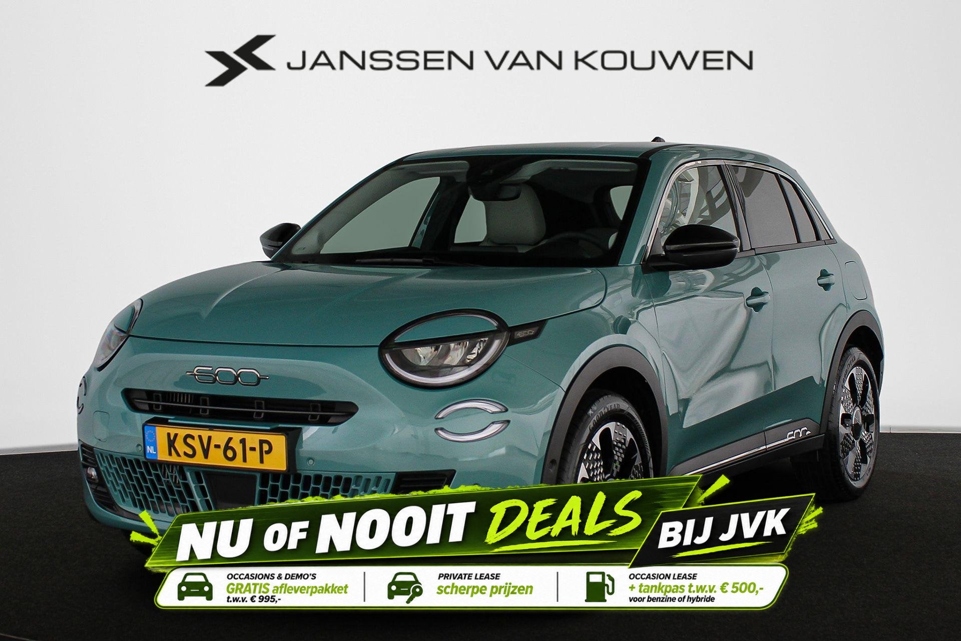 Fiat 600 1.2 Hybrid La Prima Stoelverwarming Camera Apple Ca, Auto's, Gebruikt, Euro 6, 1199 cc, Blauw