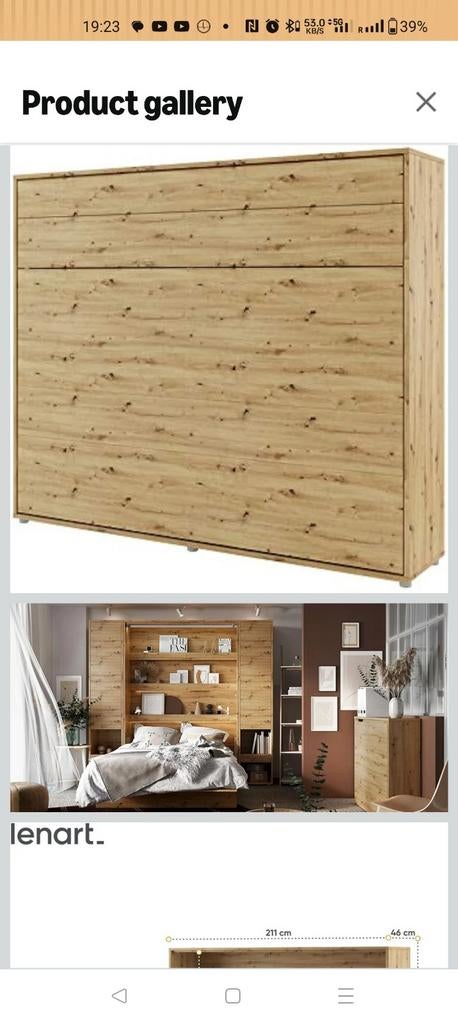 Homlando Lenart Kastbed 160x200 cm, Huis en Inrichting, Slaapkamer | Bedden, Ophalen of Verzenden, 160 cm, Hout, Nieuw