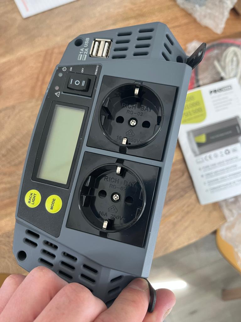 Pure Sinus Omvormer 600W PROUSER PSI1600  met Handleiding, Ophalen