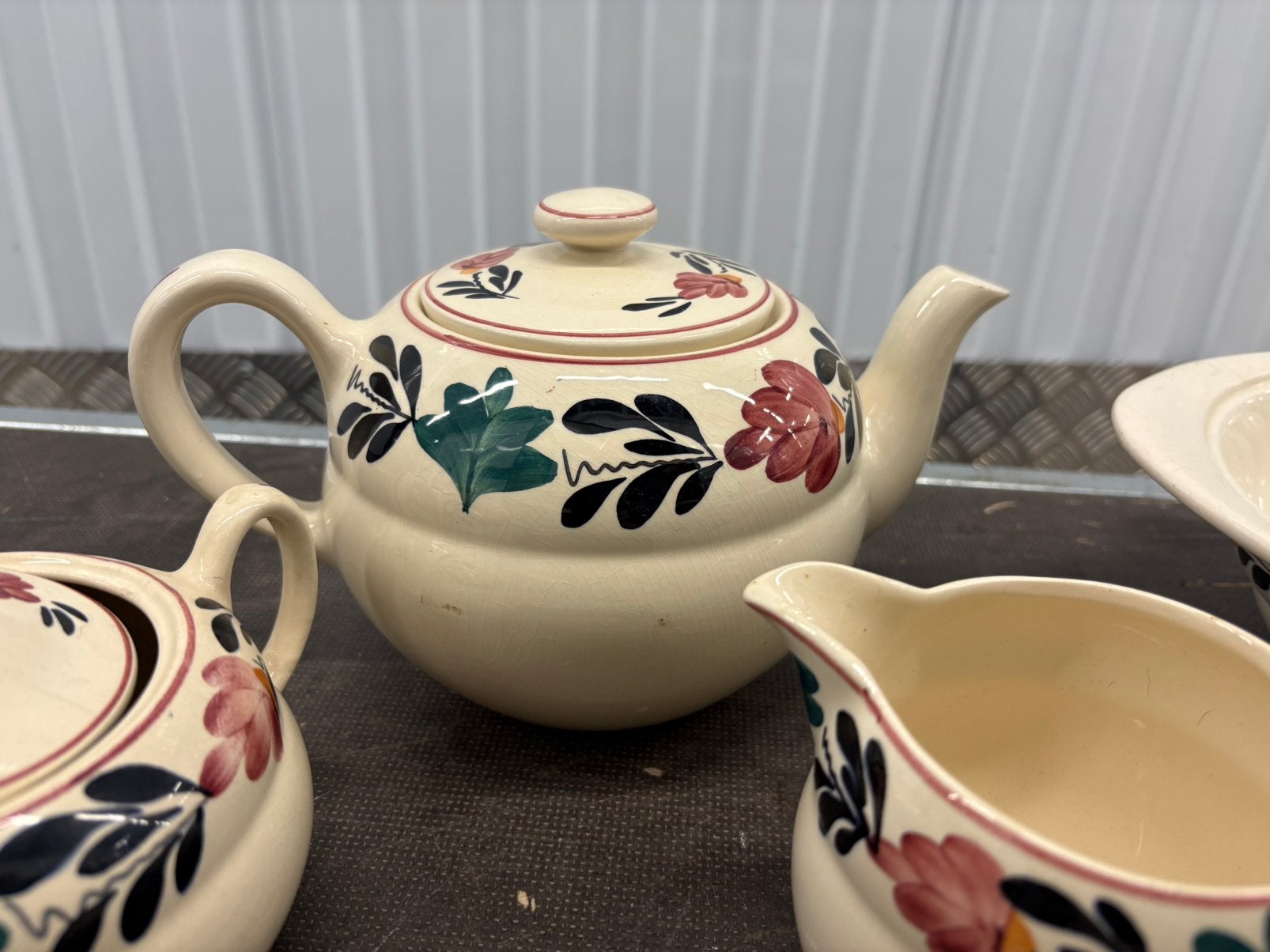 Prachtig 8 persoons boerenbont HEMA thheservies met schaal, Ophalen of Verzenden