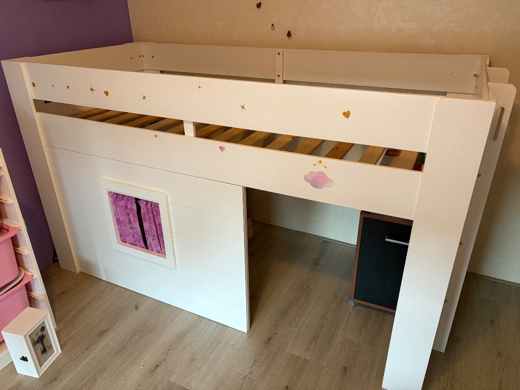Half Hoogslaper, Ophalen, Eenpersoons, 210 cm, Minder dan 160 cm