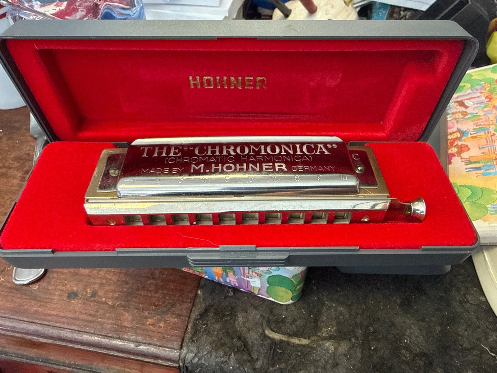 Hohner The Chromonica Chromatische Mondharmonica met Koffer, Gebruikt, Overige typen, Chromatisch, Ophalen of Verzenden