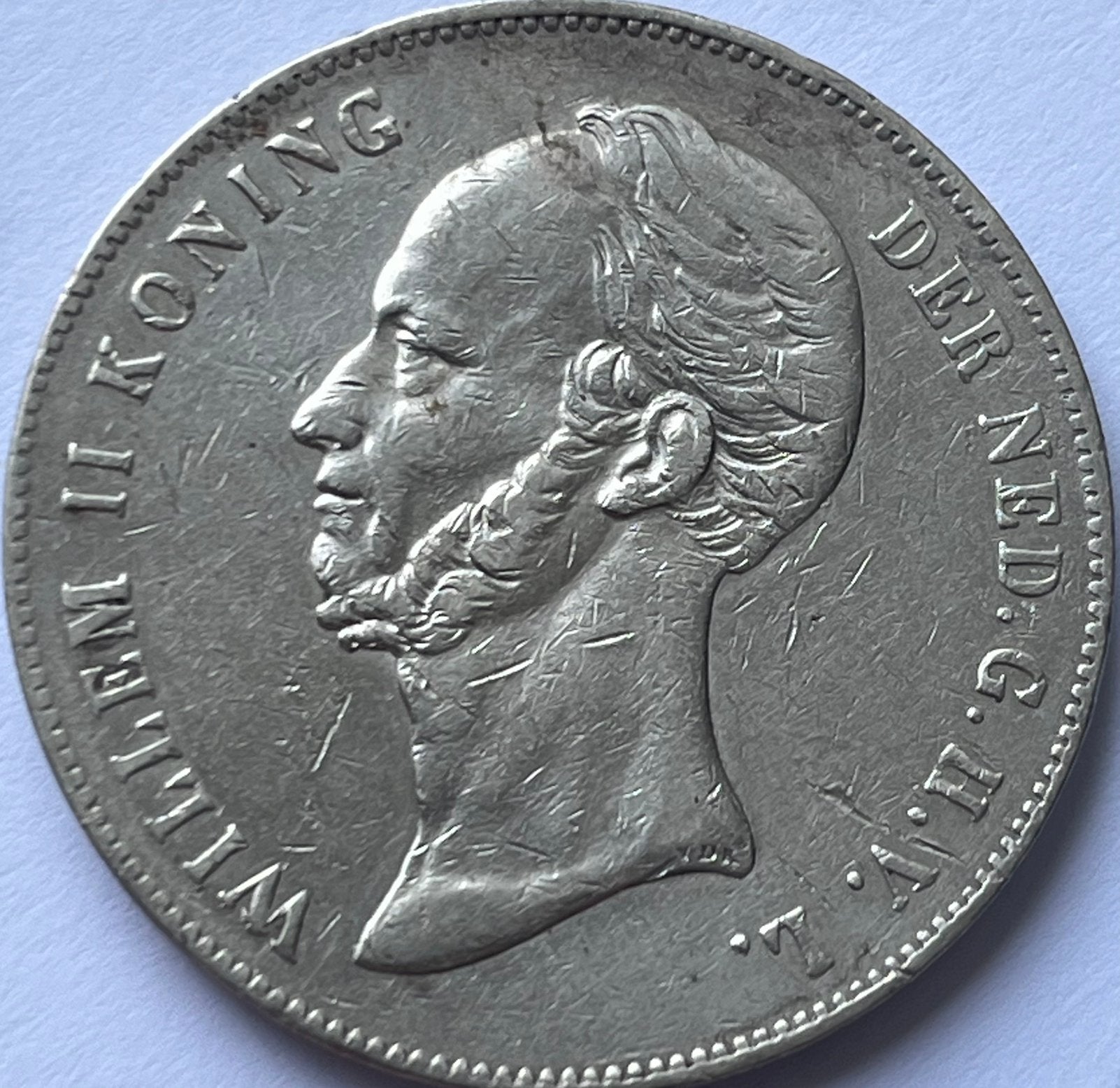 Schaarse rijksdaalder 1849, Postzegels en Munten, Munten | Nederland, Zilver, Ophalen of Verzenden, Losse munt, 2½ gulden
