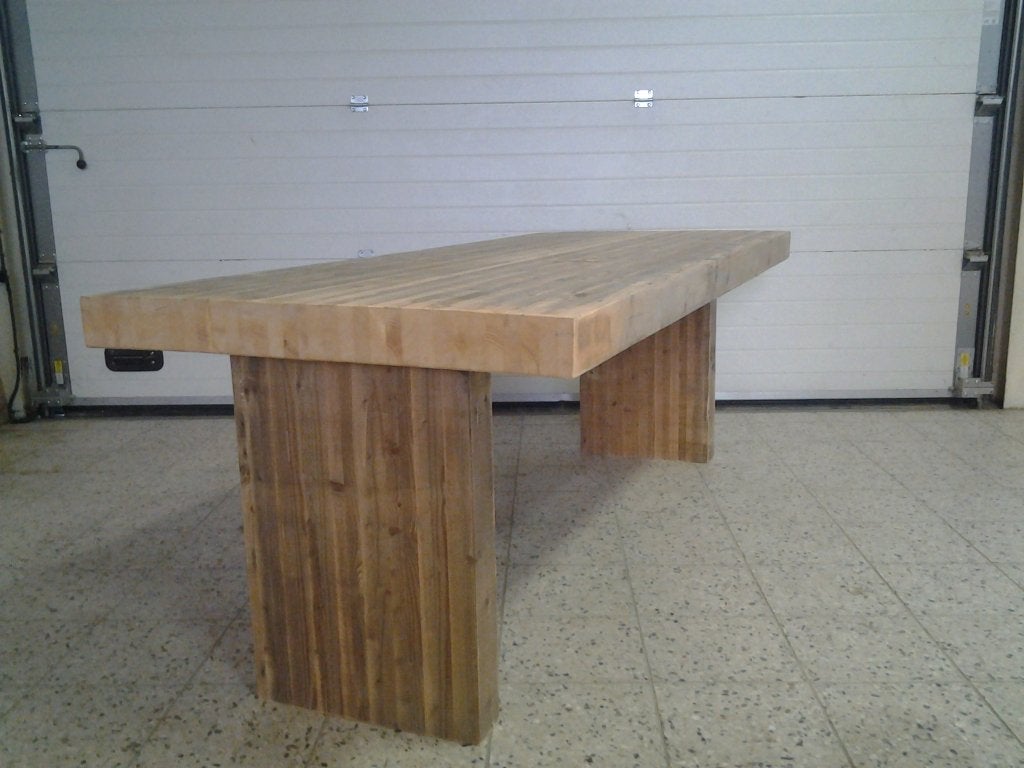Statafel werkbank hangtafel gelamineerde balken sloophout., Ophalen, Nieuw, 250 cm of meer, Balken
