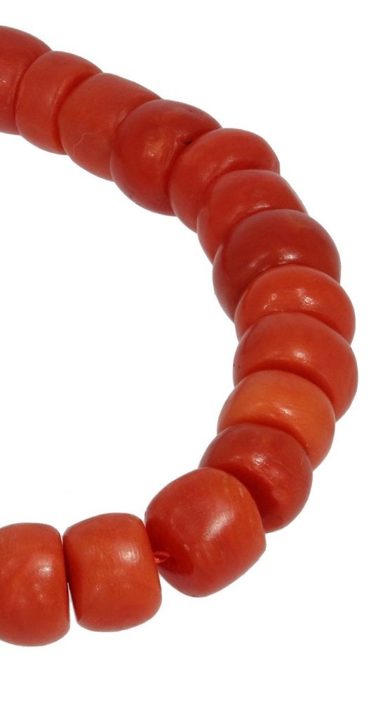 Kaasjes fraai antieke armband bloedkoraal 14k bol slot goud, Sieraden, Tassen en Uiterlijk, Ophalen of Verzenden, Goud, Armband