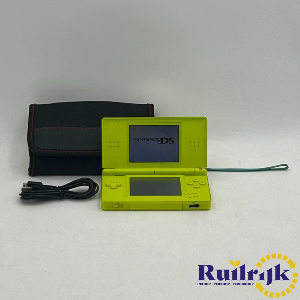 Nintendo DS Lite Neon groen - Met garantie, Spelcomputers en Games, Spelcomputers | Nintendo 2DS en 3DS, Nintendo, Zo goed als nieuw