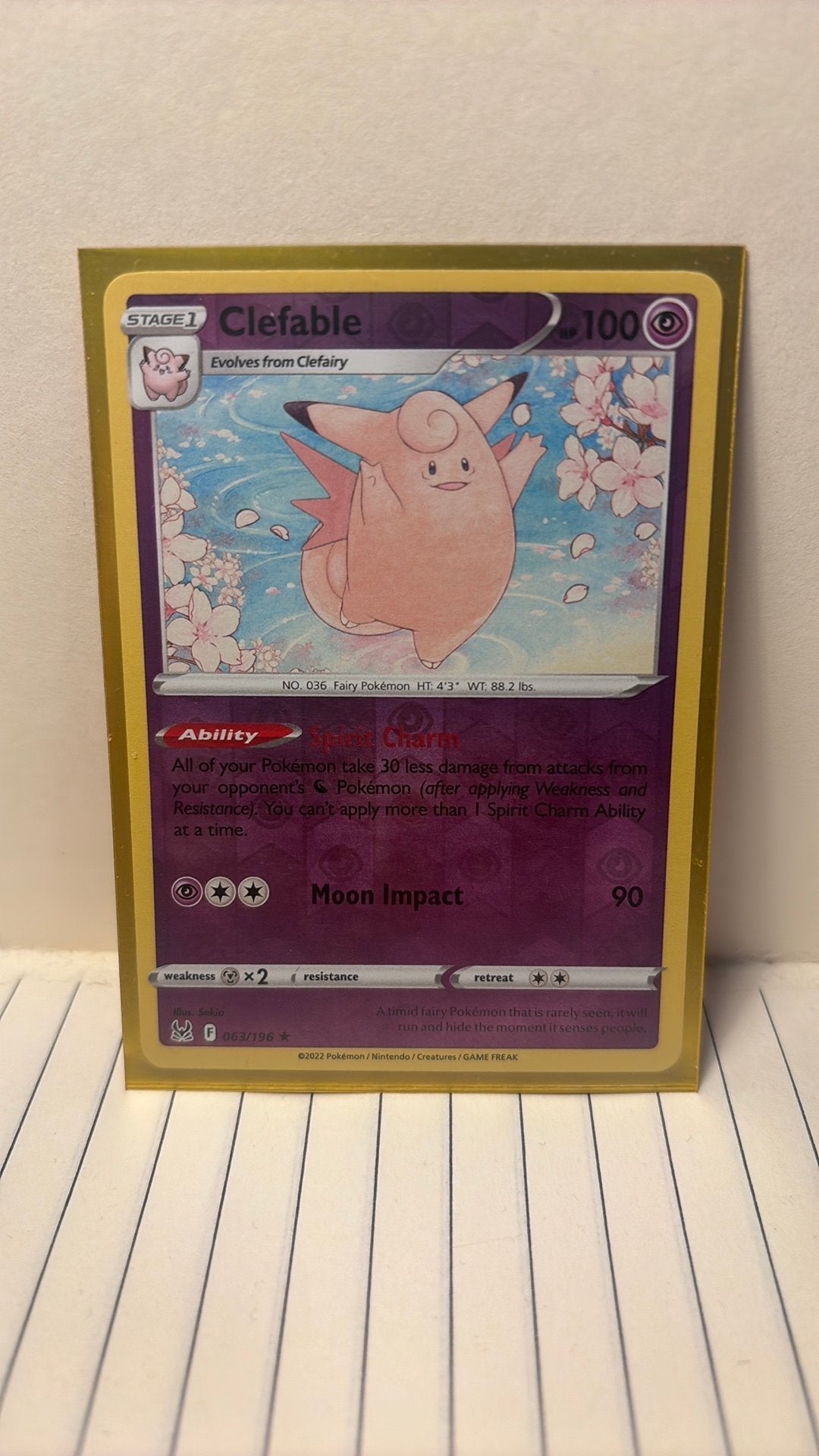 Clefable 063/196 reverse holo pokemon kaart lost origin, Ophalen of Verzenden, Nieuw