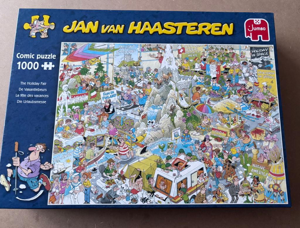 Jan van Haasteren De vakantiebeurs 1000 stukjes, Ophalen of Verzenden, 500 t/m 1500 stukjes, Zo goed als nieuw