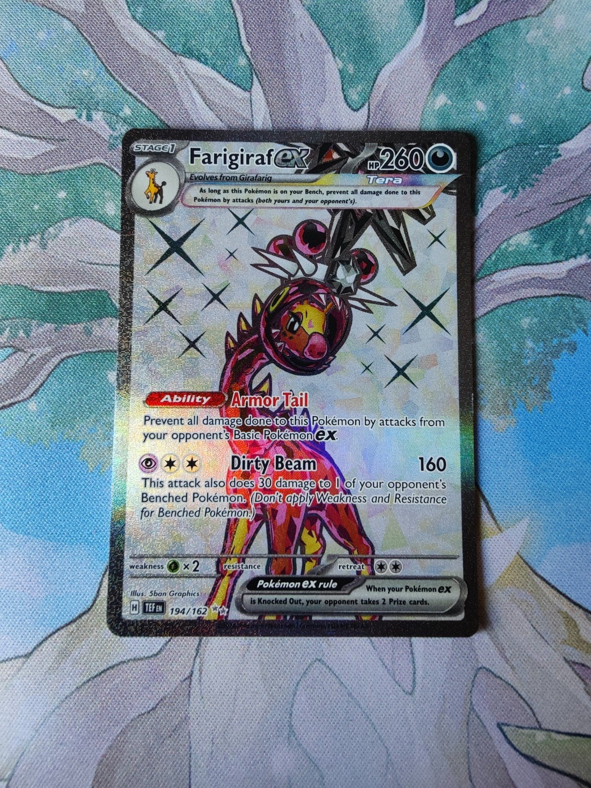 Pokemon temporal forces farigiraf ex full art 194/162, Ophalen of Verzenden, Nieuw, Losse kaart, Foil