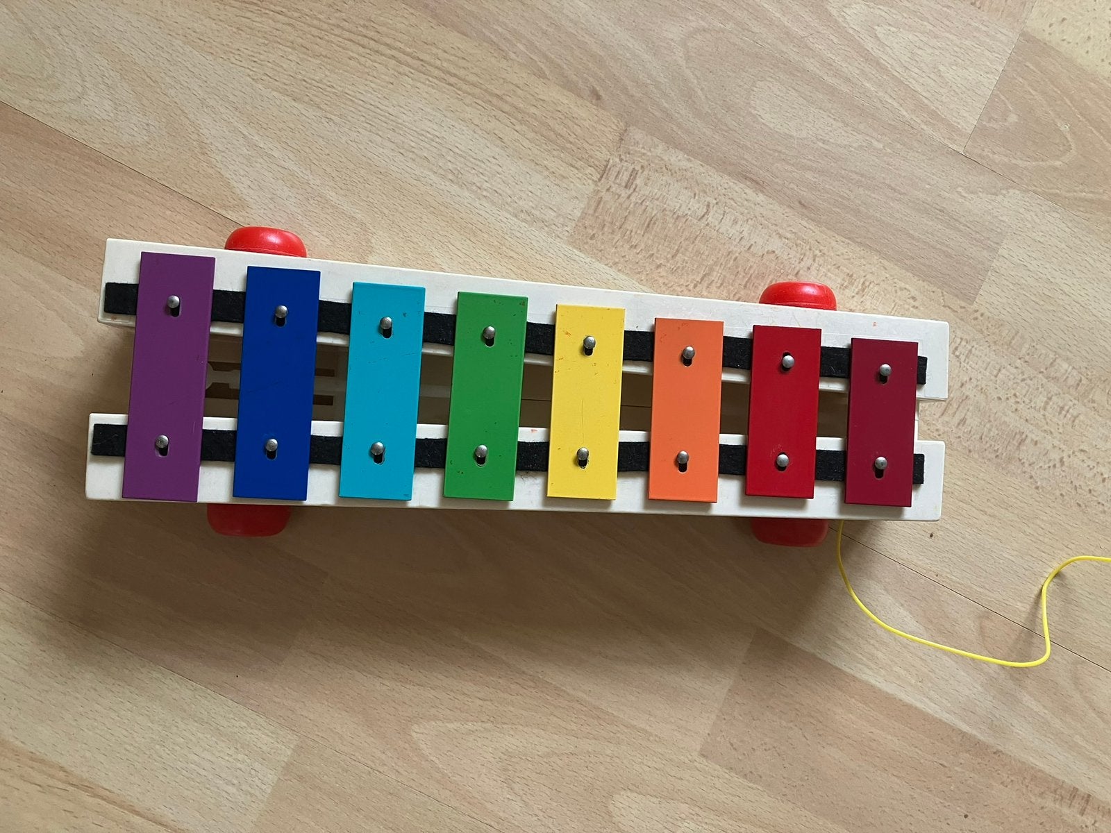 Fisher Price Xylofoon op wieltjes vintage trekspeelgoed, Kinderen en Baby's, Speelgoed | Fisher-Price, Ophalen of Verzenden, Gebruikt