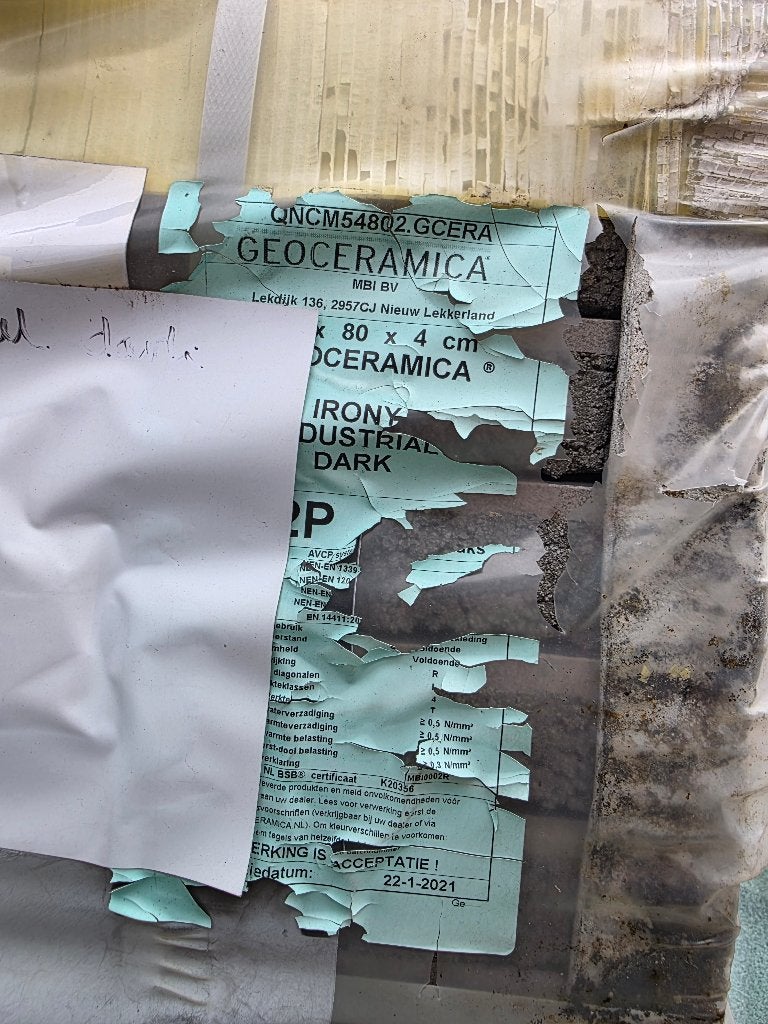 GeoCeramica Irony Industrial Dark 80x80x4 cm –  à 9,6 m², Keramiek, Nieuw, Terrastegels, 5 tot 10 m²