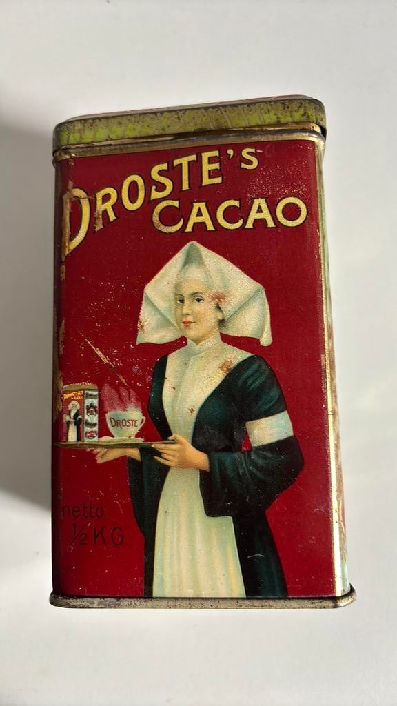 Oud blik droste cacao, Ophalen of Verzenden, Gebruikt, Overige