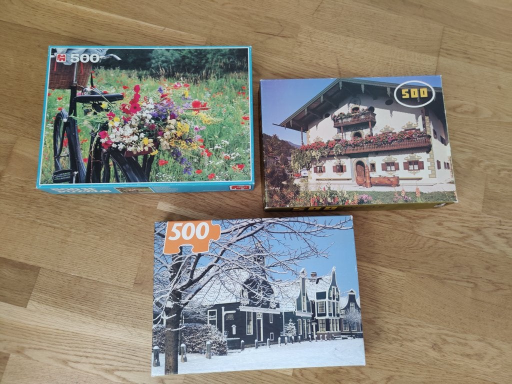 Diverse legpuzzels, 500 stukjes, Hobby en Vrije tijd, Ophalen of Verzenden, 500 t/m 1500 stukjes, Gebruikt, Legpuzzel