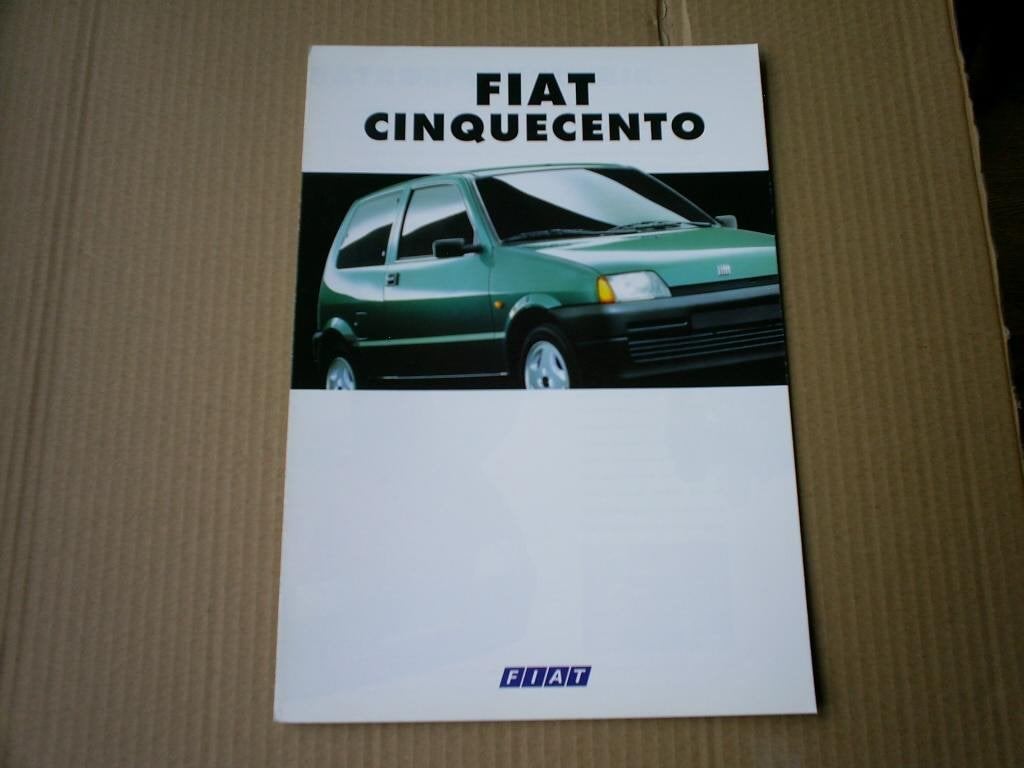 Fiat Cinquecento 1 / 1994 8 pag. Duits, Verzenden, Zo goed als nieuw, Overige merken