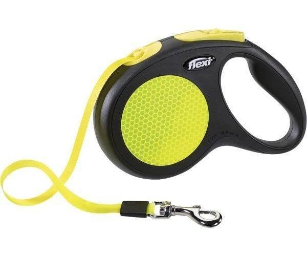 Flexi rollijn tape neon 5m geel M, Ophalen of Verzenden, Nieuw, Hondenriem