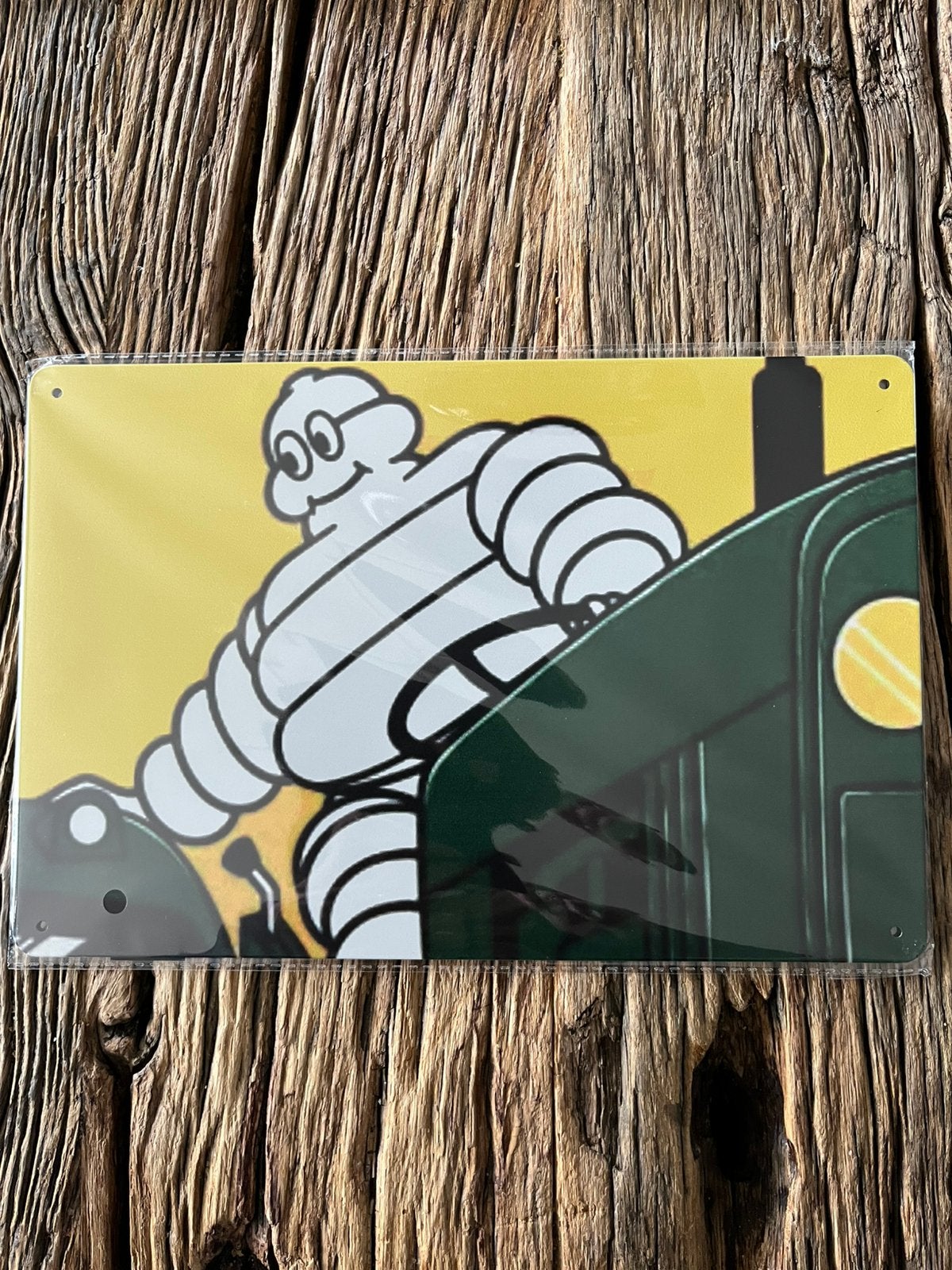 Michelin Bibendum metalen Platen - Set van 7 , 20 x 30 cm, Ophalen of Verzenden, Zo goed als nieuw, Reclamebord