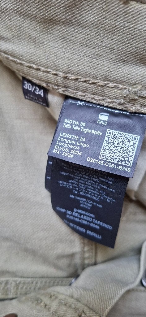 G star Raw 3D relaxed Tappered W30/L34, Kleding | Heren, G-Star Raw, Overige kleuren, Nieuw, W32 (confectie 46) of kleiner