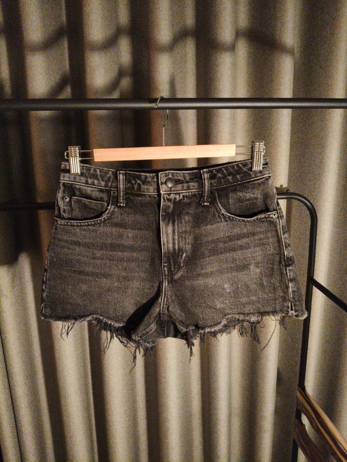 Alexander Wang Bite High Rise Denim Shorts Maat 26, Alexander Wang, Kort, Zwart, Ophalen of Verzenden