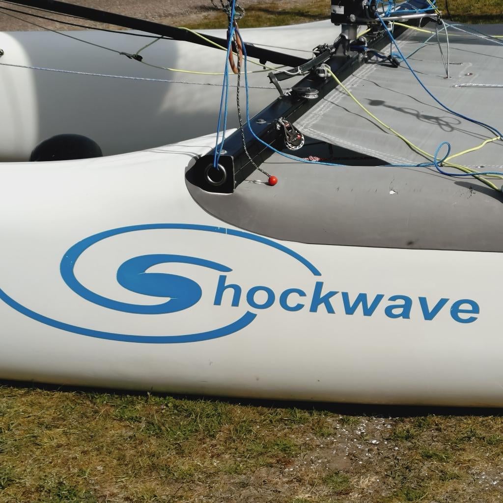 Catamaran F18 Shockwave - Whiteformula - LodayWhite, Watersport en Boten, Catamarans, Ophalen, Gebruikt, Geen motor, Overige merken