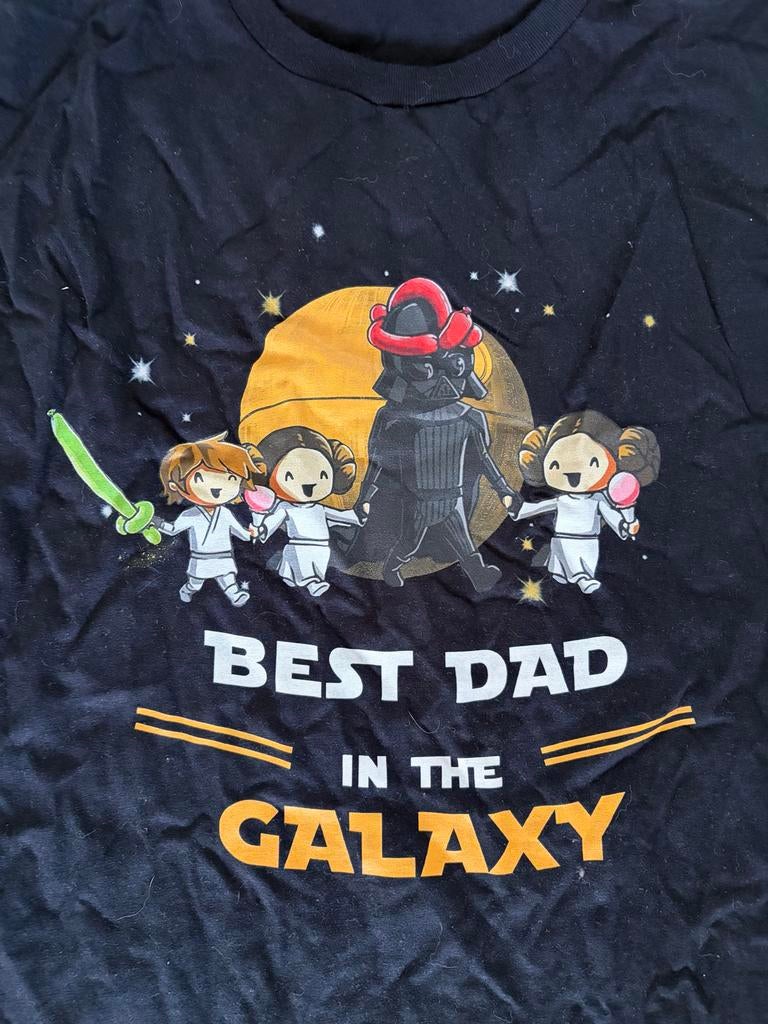Star Wars 'Best Dad in the Galaxy' T-shirt - Nieuw, Ophalen of Verzenden, Nieuw, Overige maten, Zwart