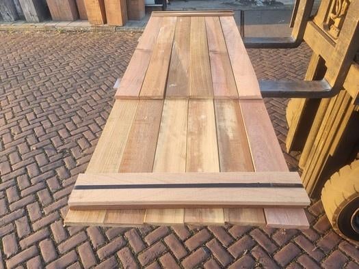 Hardhouten planken geschaafd 1.8x12.0 cm - nr: HP148, Ophalen, Planken, Nieuw, Hardhout