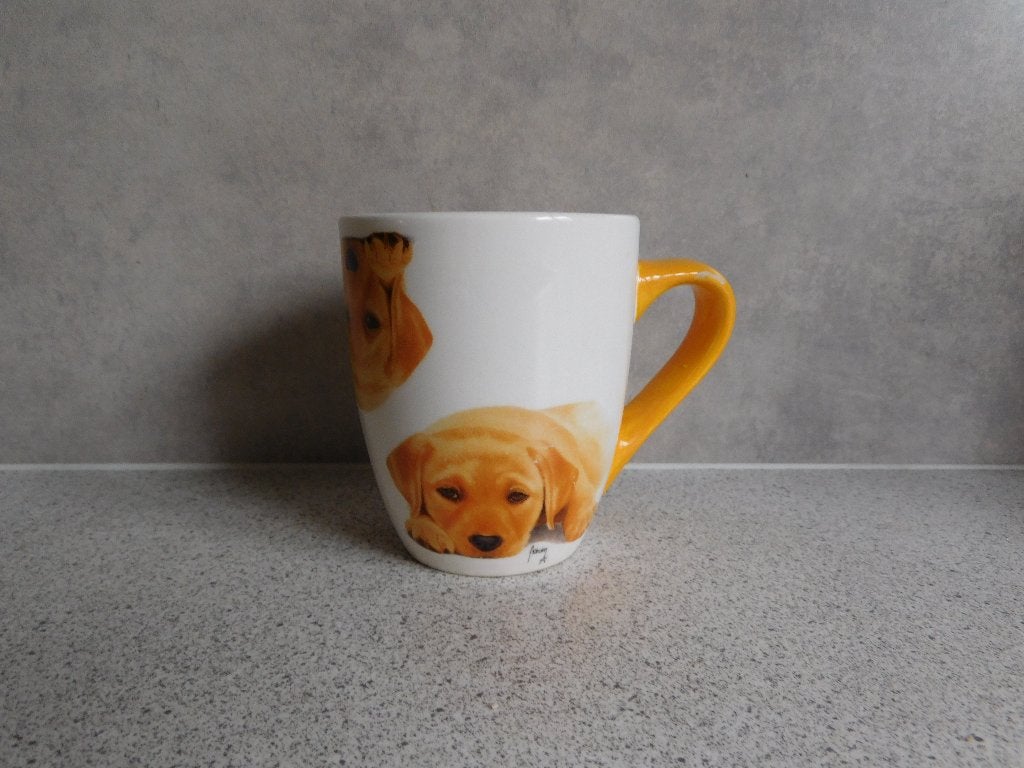 Mok 10x9 cm. Puppy Labrador Francien van Westering, Overige merken, Zo goed als nieuw, Overige stijlen, Aardewerk