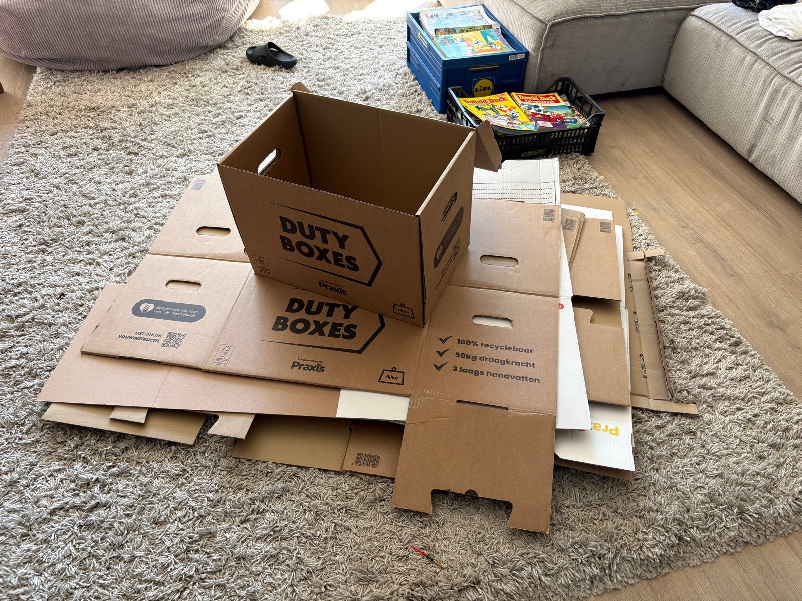 8 verhuisdozen, Ophalen, Overige materialen, Gebruikt, 50 tot 100 cm