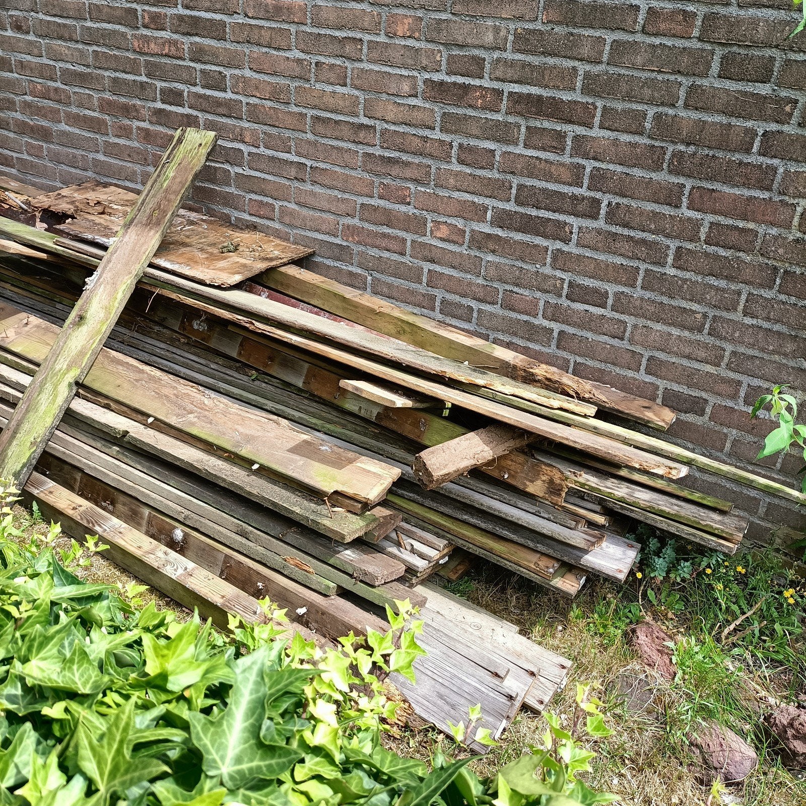 Brandhout - Diverse planken en balken, Tuin en Terras, Minder dan 3 m³, Ophalen, Overige houtsoorten, Blokken