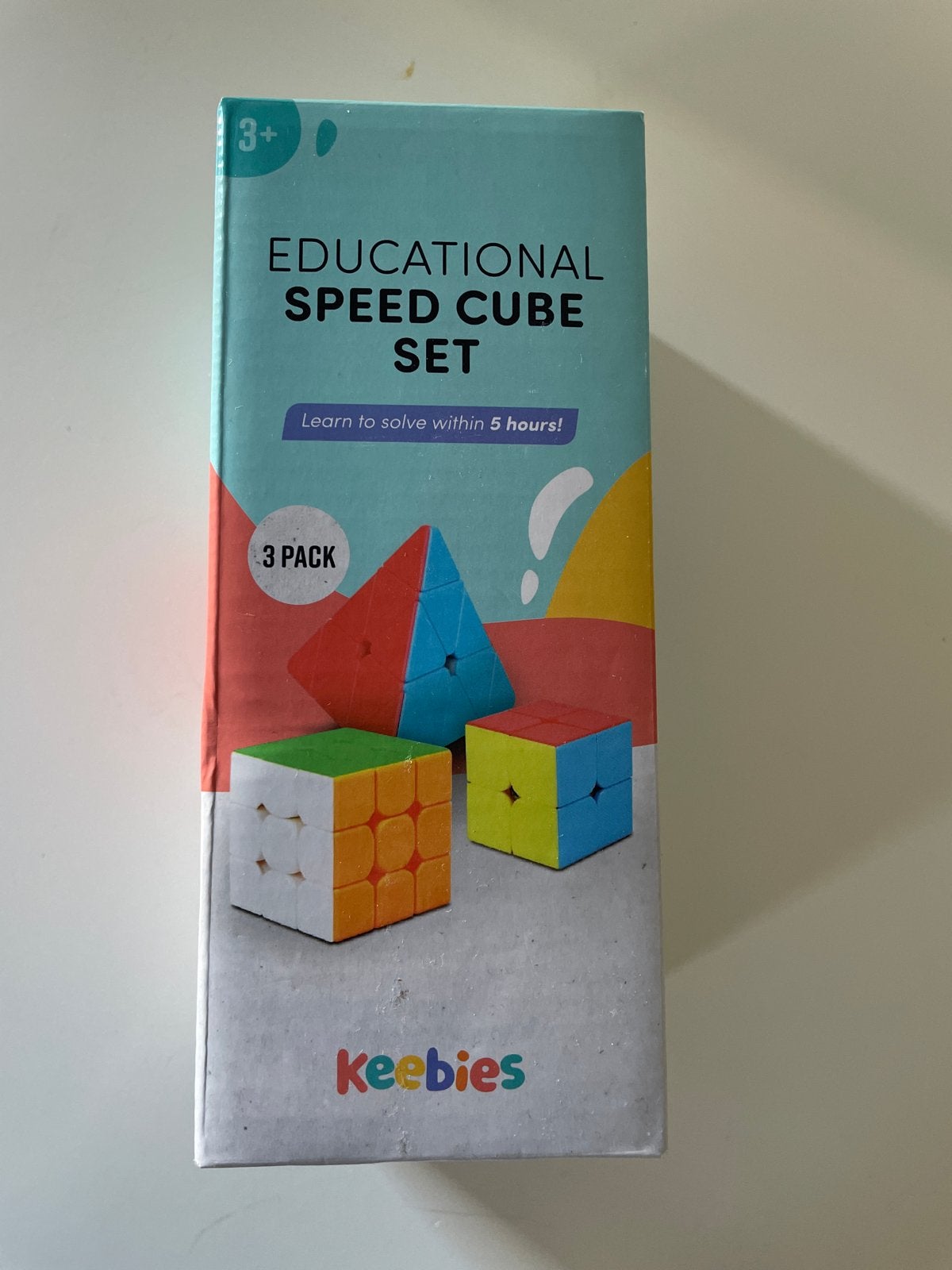 Keebies Educational Speed Cube Set (3-pack), Ophalen of Verzenden, Zo goed als nieuw, Rubik's of 3D-puzzel