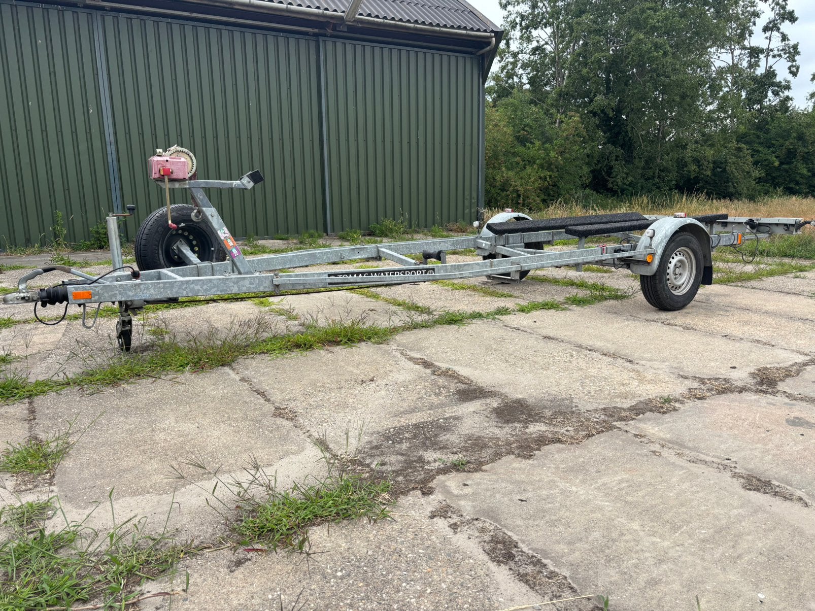 Freewheel enkelas geremde boottrailer 1500kg, Watersport en Boten, Ophalen, Minder dan 1500 kg, Geremd, Overige typen