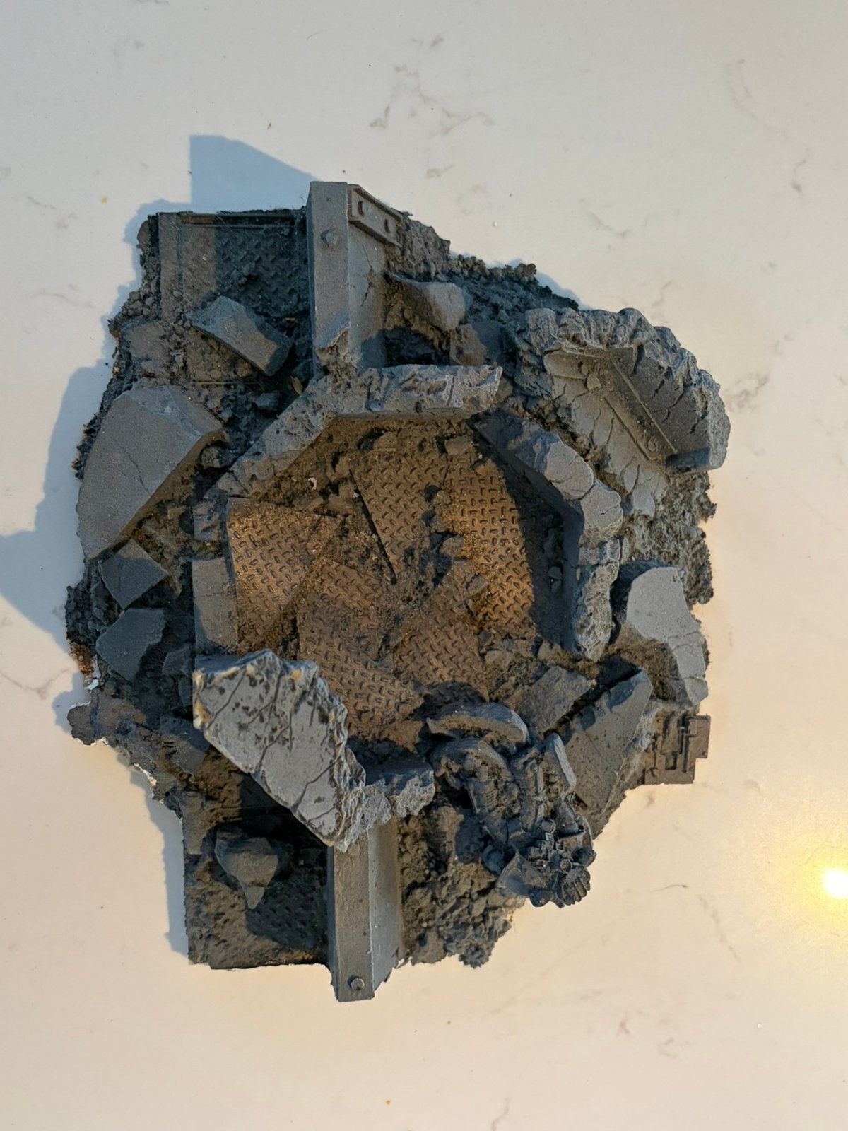 Forge World Destroyed Pillbox FWF033 – Warhammer 40K OOP, Gebruikt, Ophalen of Verzenden, Warhammer 40000, Geverfd