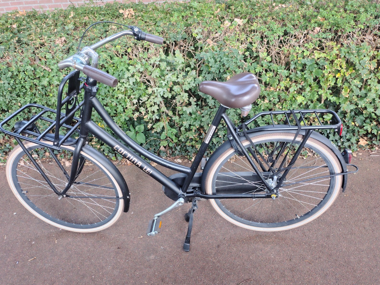 Hele mooie en bijna nieuwe zwarte Cortina U4 Omafiets, 53 tot 56 cm, Versnellingen, Ophalen of Verzenden, Cortina U4