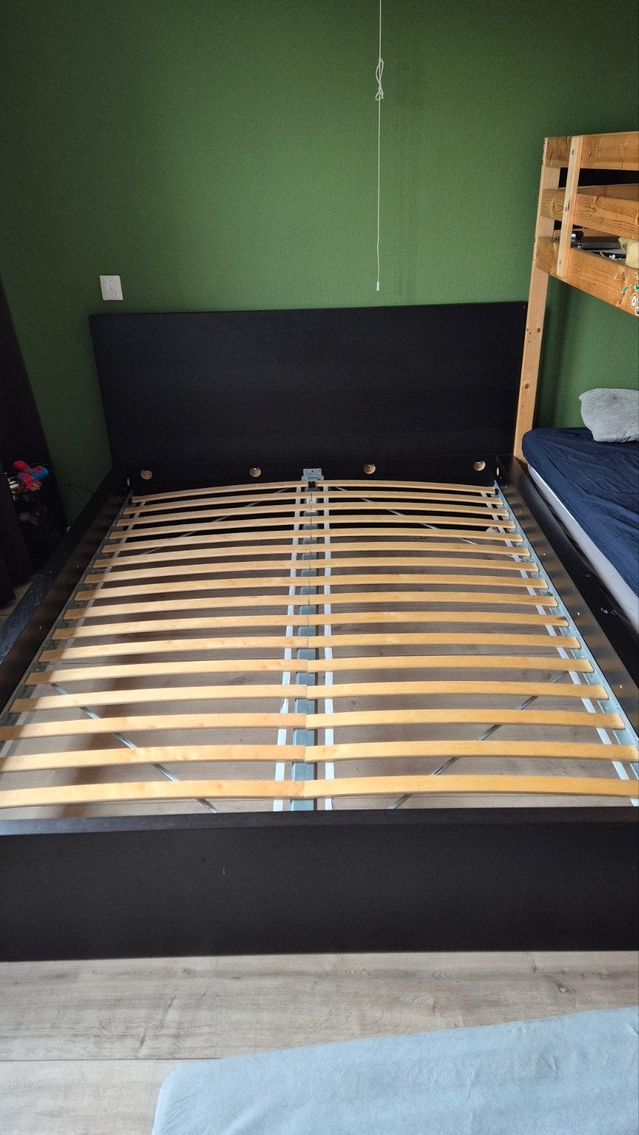 Ikea MALM frame 160×200, Huis en Inrichting, Slaapkamer | Bedden, Ophalen, Gebruikt, Zwart, Tweepersoons