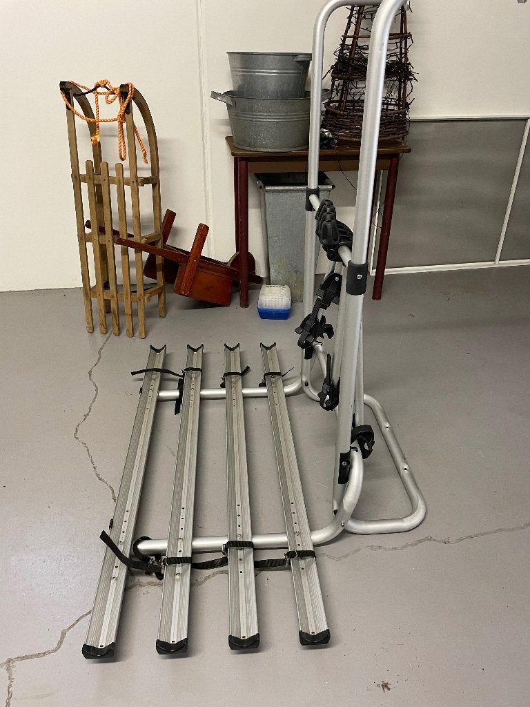 Fietsendrager voor camper, 3 fietsen of meer, Brede banden, Zo goed als nieuw, Achterklepdrager