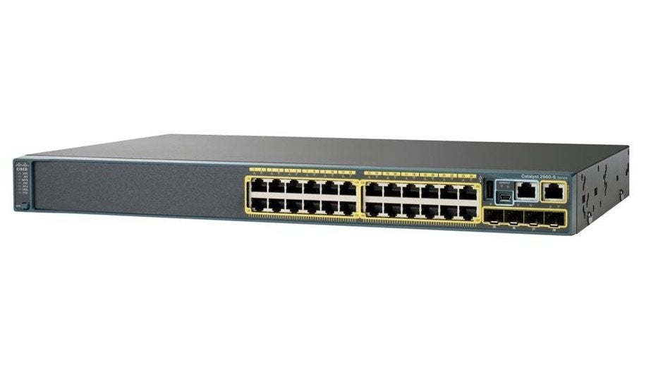 Cisco Catalyst 2960-S Series (24-poorts + 4 SFP), Computers en Software, Netwerk switches, Ophalen of Verzenden, Refurbished