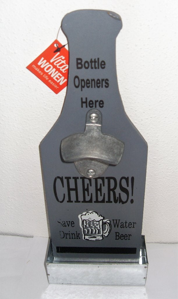 Wand Opener Flessenopener Man Cave Men Cave Bieropener, 30 cm, Hout, Ophalen of Verzenden, Zo goed als nieuw