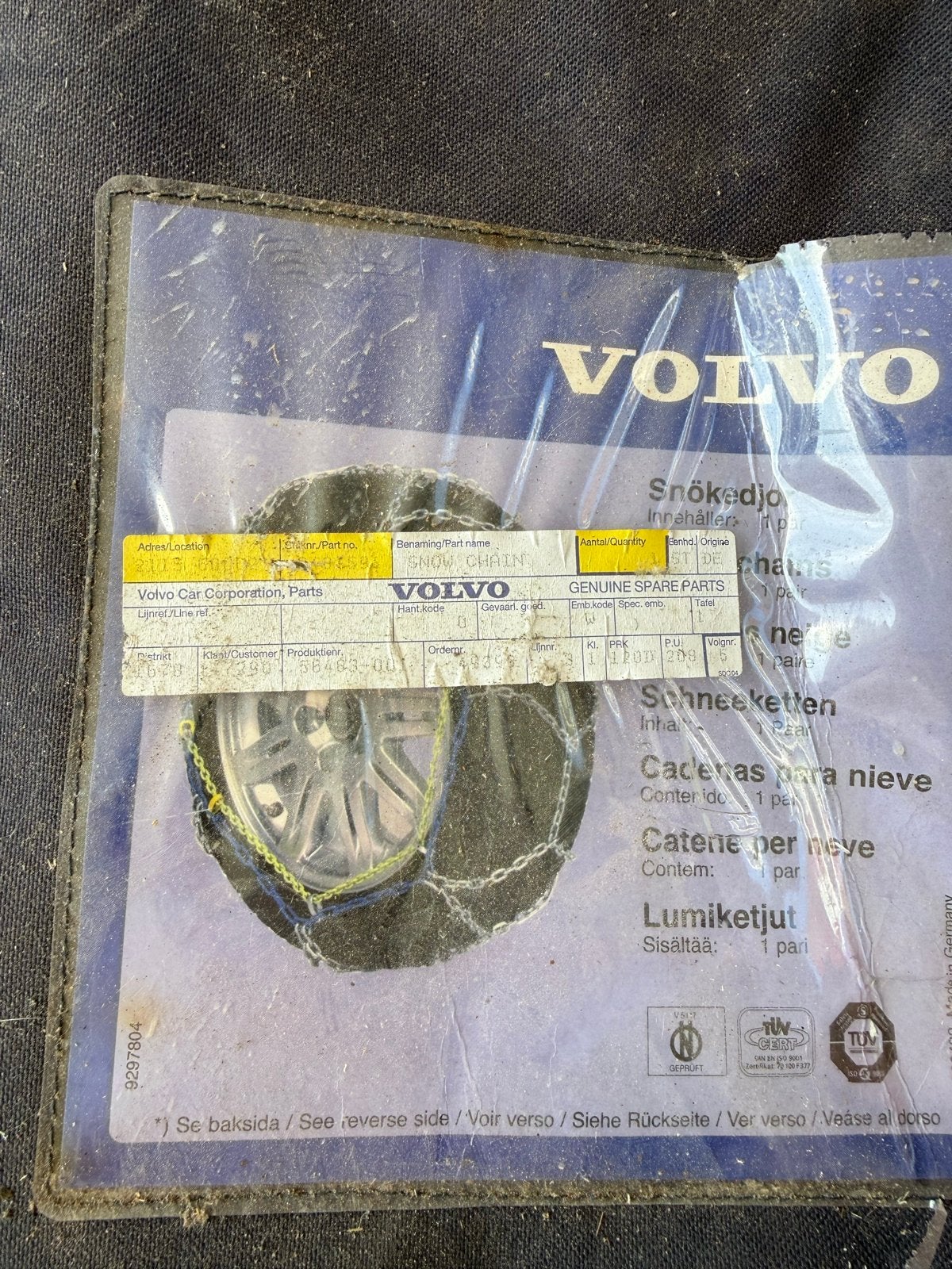 Volvo Sneeuwkettingen 215/65R16 - Origineel & Nieuw, Ophalen, Gebruikt